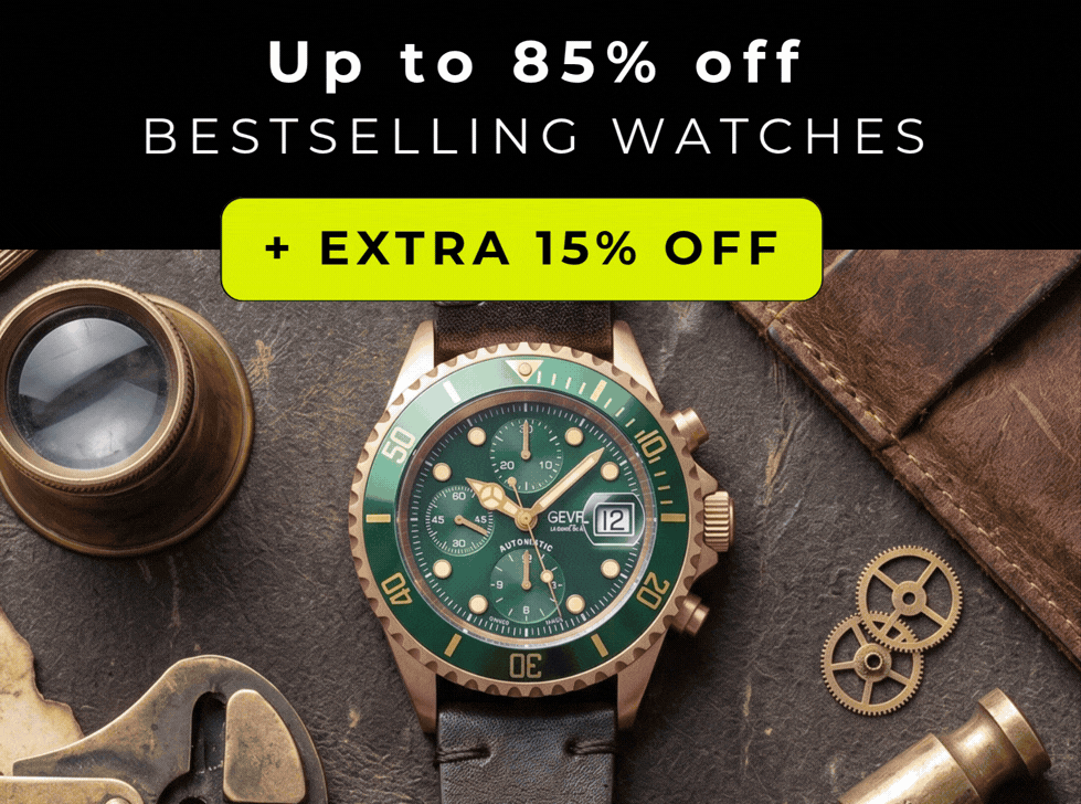 UP TO 85% OFF BETSELLING WATCHES +EXTRA 15% OFF CODE: MAY15