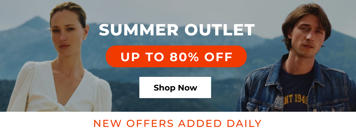 SUMMER OUTLET UP TO 80% OFF SHOP NOW 