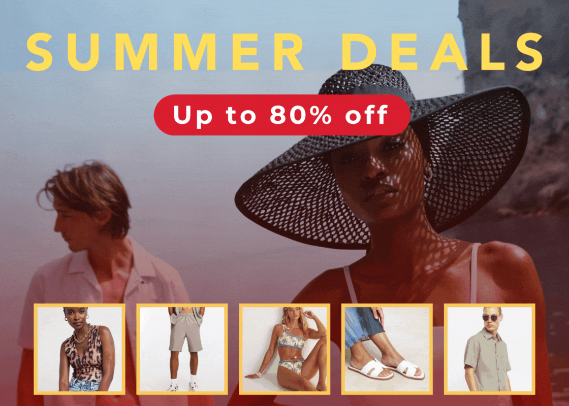 Summer Deals Up to 80% Off across sunglasses, dresses, trainers and more