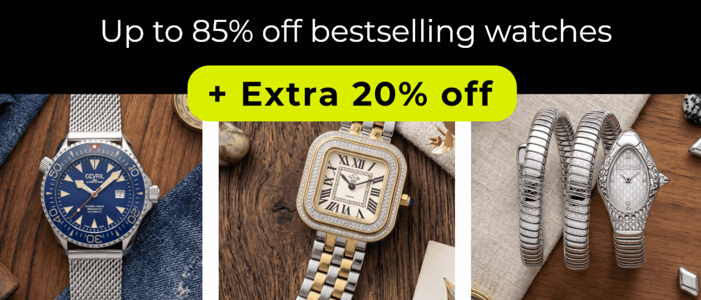 BESTSELLING WACTHES UP TO 85% OFF + EXTRA 20% OFF CODE: WATCH20