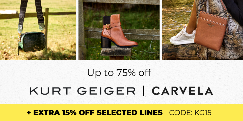 KURT GEIGER & CARVELA UP TO 75% OFF +EXTRA 15% OFF CODE: KG15