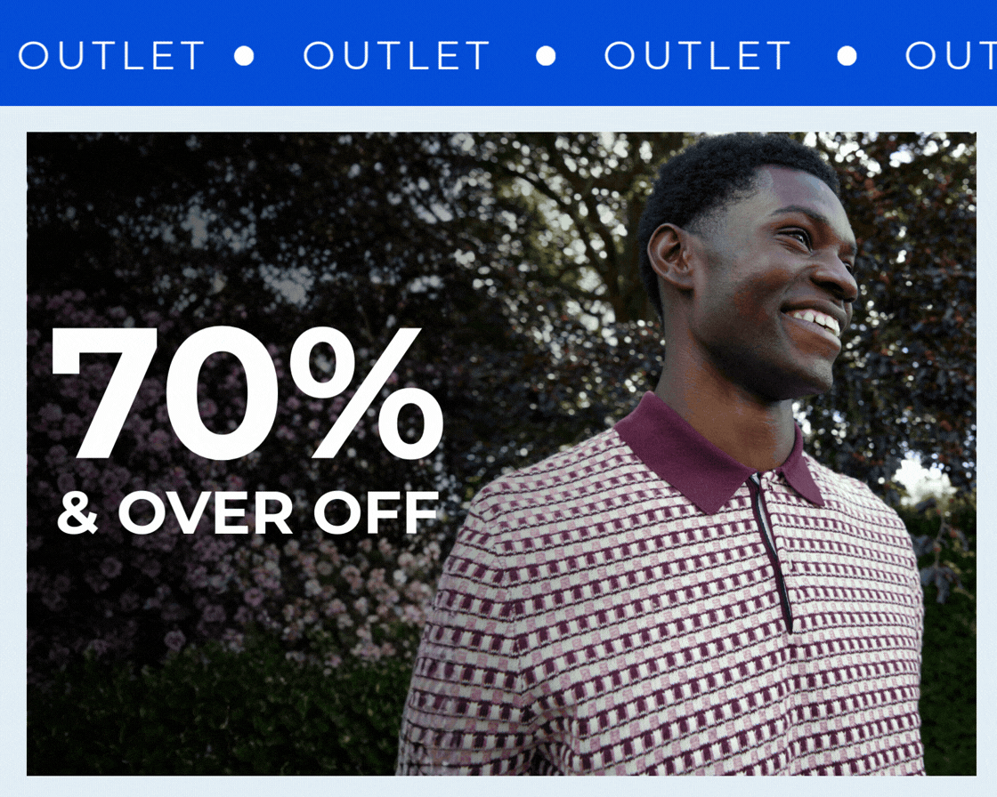 OUTLET 70% & OVER OFF