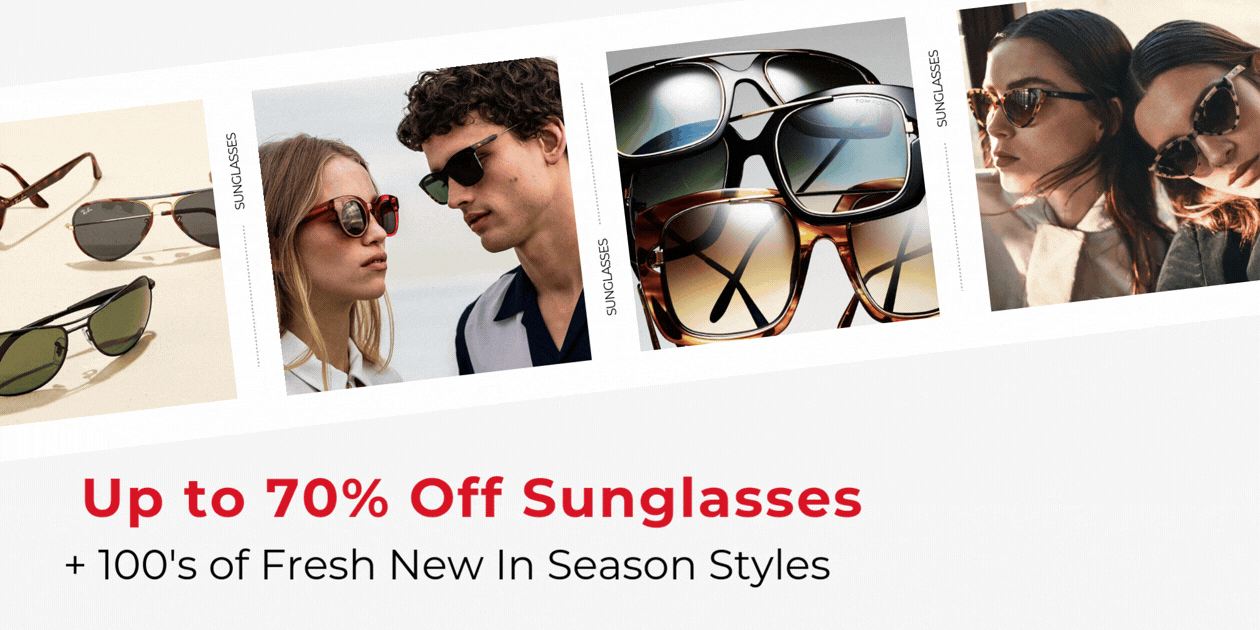 UP TO 70% OFF SUNGLASSES +100 OF FRESH NEW SEASON STYLES TOM FORD MIU MIU GUCCI 