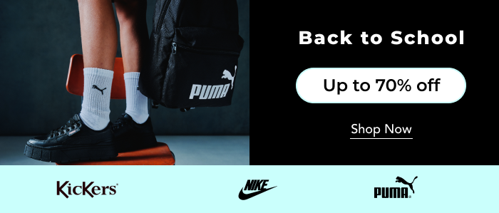 BACK TO SCHOOL UP TO 70% OFF