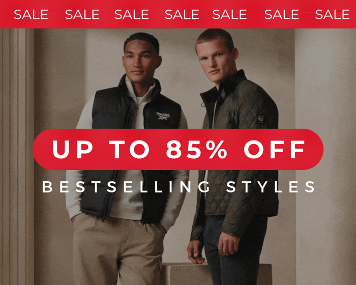 SALE UP TO 85% OFF BESTSELLING STYLES 