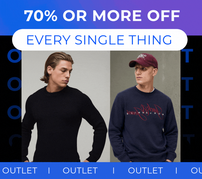 OUTLET 70% & OVER OFF