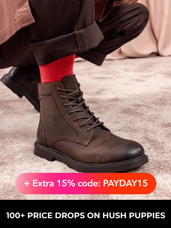 "100+ PRICE DROPS ON HUSH PUPPIES +15% USE CODE: PAYDAY15"
