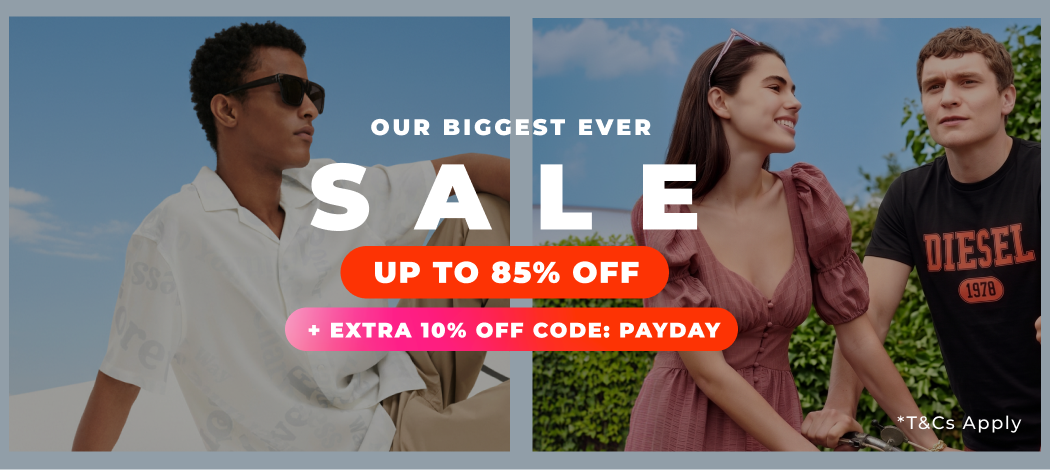 OUR BIGGEST EVER SALE UP TO 85% OFF +EXTRA 10% OFF CODE: PAYDAY