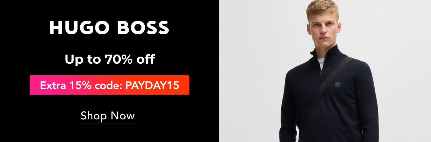"UP TO 70% OFF BOSS +15% OFF USE CODE: PAYDAY15"