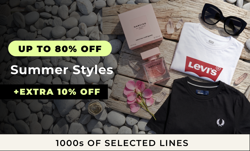 LAST 2 HOURS UP TO 80% OFF SUMMER STYLES +EXTRA 10% OFF 1000S OF SELECTED LINES CODE: APRIL10 