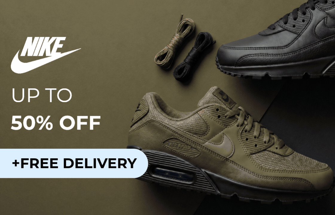NIKE UP TO 50% OFF +FREE DELIVERY CODE: FREEDEL 