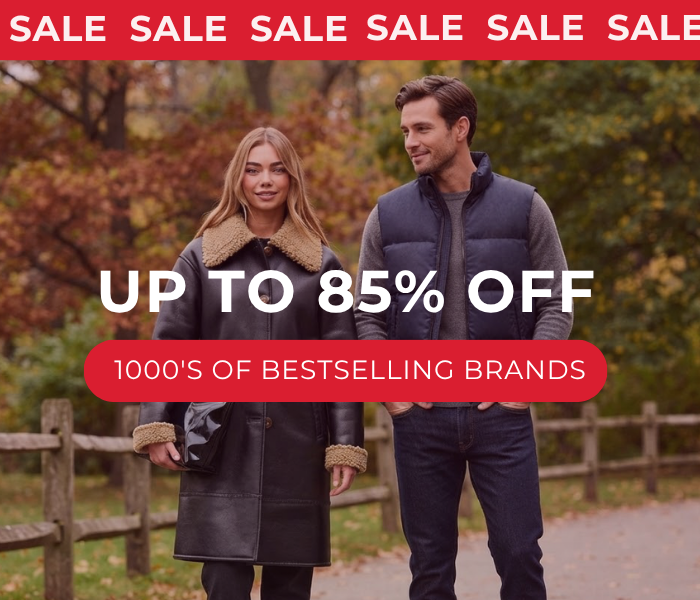 SALE UP TO 85% OFF BESTSELLING BRANDS