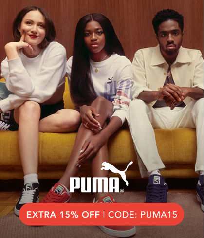 PUMA UP TO 60% +15% OFF USE CODE: PUMA15