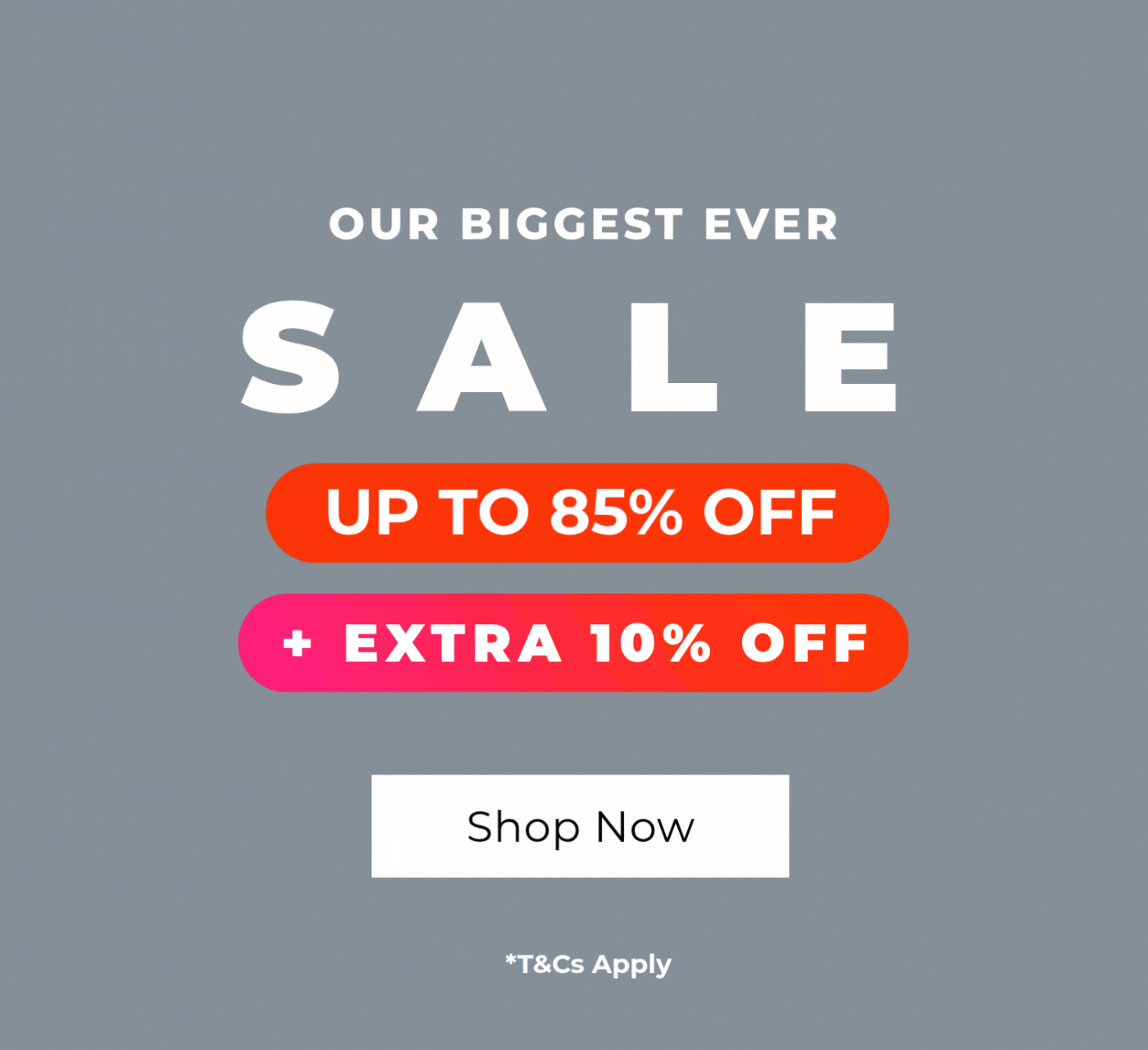 OUR BIGGEST EVER SALE UP TO 85% OFF + EXTRA 10% OFF CODE: PAYDAY
