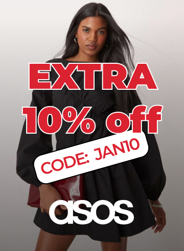 ASOS +EXTRA 10% OFF CODE: JAN10