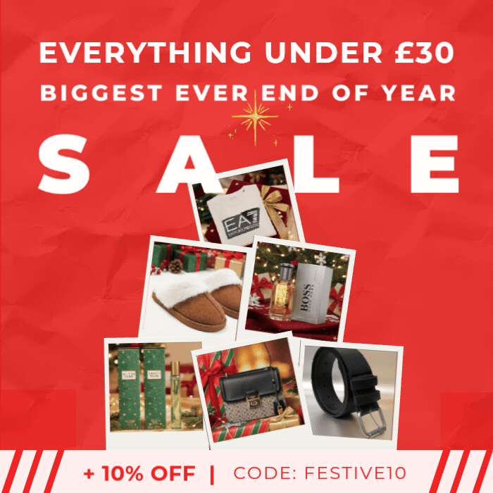 EVERYTHING UNDER £30 BIGGEST EVER END OF YEAR SALE +EXTRA 10% OFF | CODE: FESTIVE10