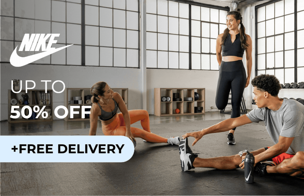 NIKE UP TO 50% OFF +FREE DELIVERY CODE: FREEDEL 