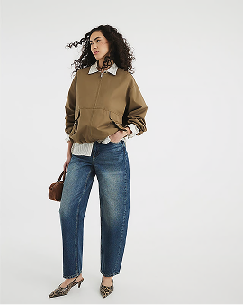 River Island Womens Barrel Jeans Blue Denim