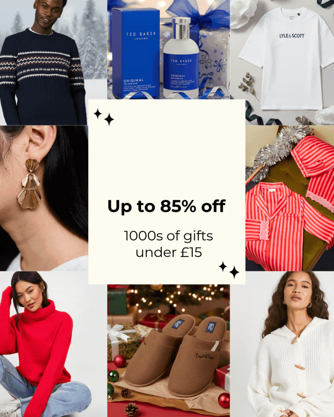 CHRISTMAS GIFTING UP TO 85% OFF 1000S OF GITS UNDER £15