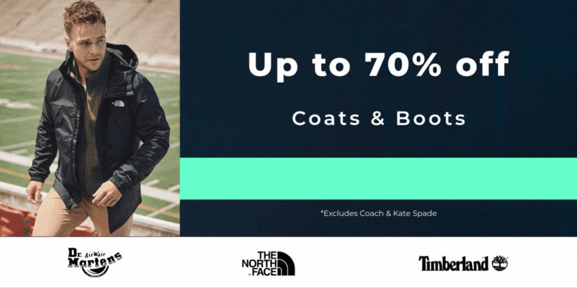 UP TO 70% OFF + EXTRA 10% OFF COATS & BOOTS WITH CODE: AUTUMN10