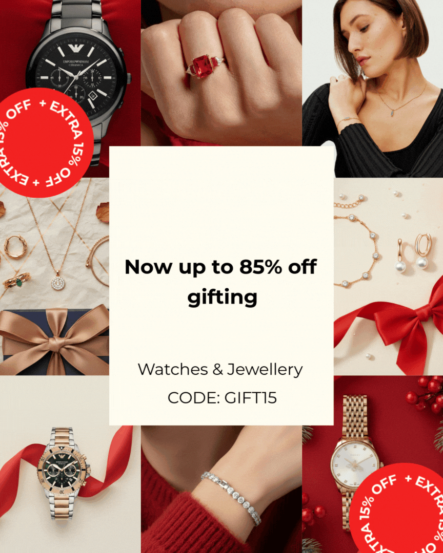 THE COUNTDOWN TO CHRISTMAS | NOW UP TO 85% OFF** GIFTING** + EXTRA 15% OFF WATCHES & JEWELLERY | CODE GIFT15
