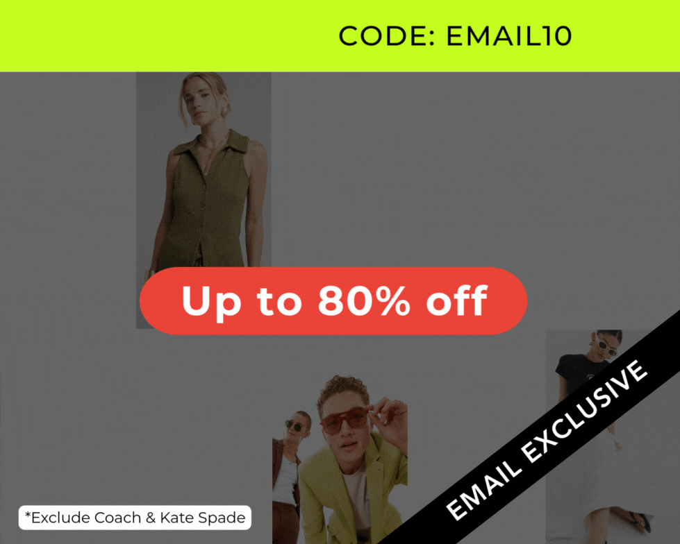 SHOP NEW SEASON STYLES FROM JUST £5 SALE: UP TO 80% OFF + EXTRA 10% OFF WITH CODE EMAIL10