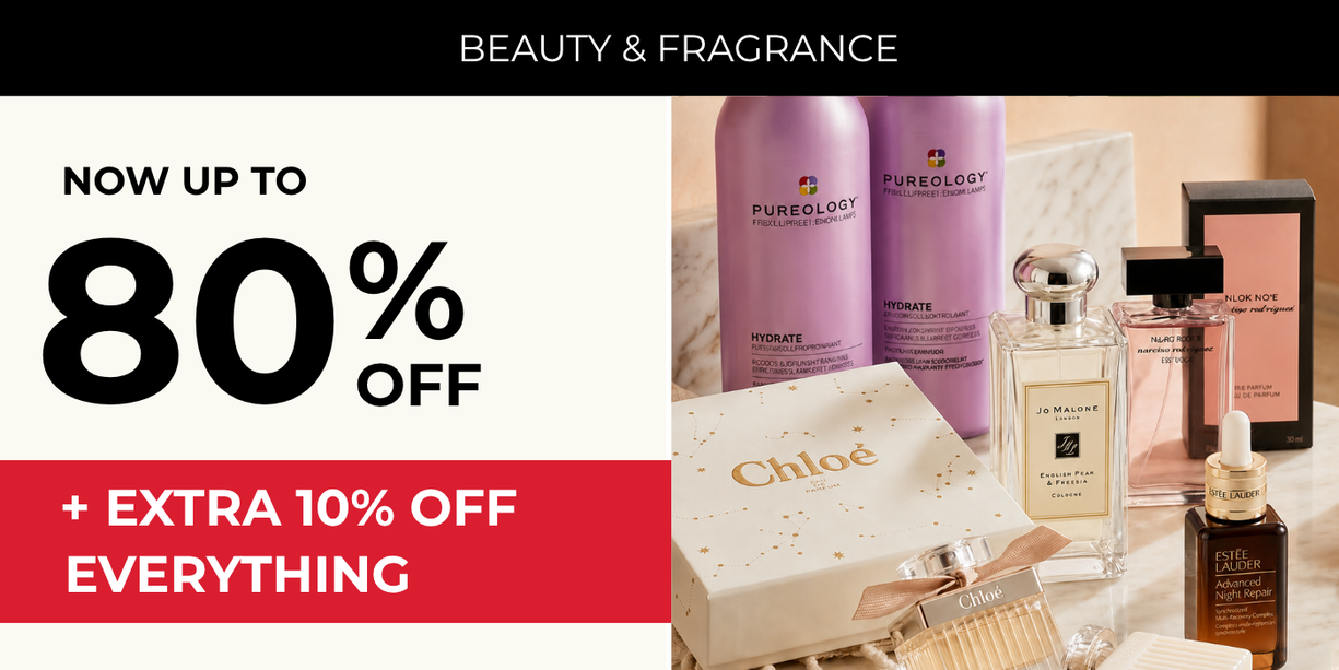 beauty fragrance now up to 80% off + extra 10% off everything