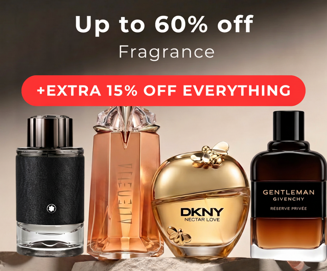 UP TO 60% OFF FRAGRANCE + EXTRA 15% OFF EVERYTHING CODE: OCT15