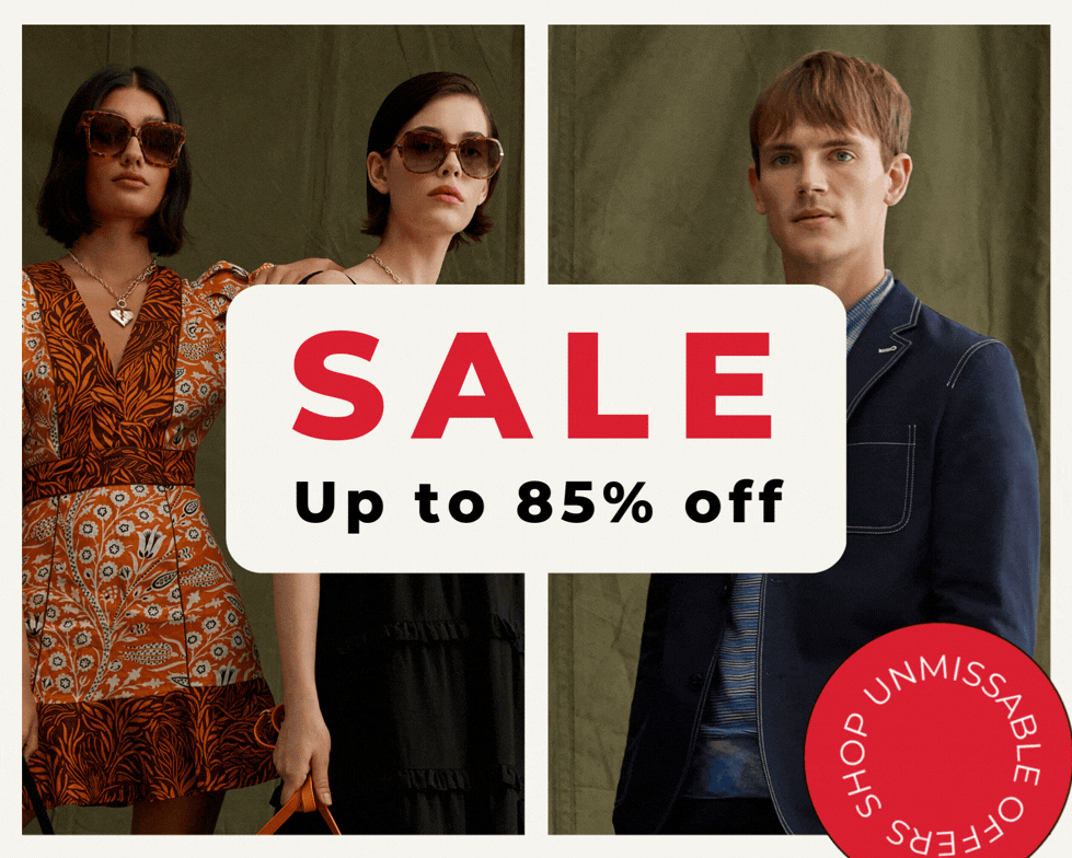 UNMISSABLE OFFERS SALE UP TO 85% OFF