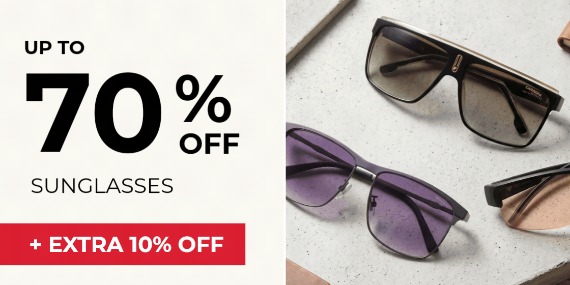 UP TO 70% OFF SUNGLASSES +EXTRA 10% OFF CODE: JUNE10