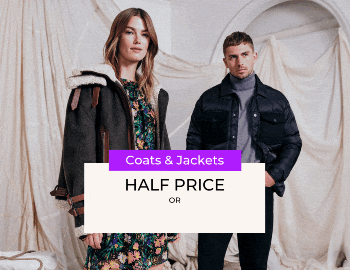 COATS & JACKETS HALF PRICE OR MORE 