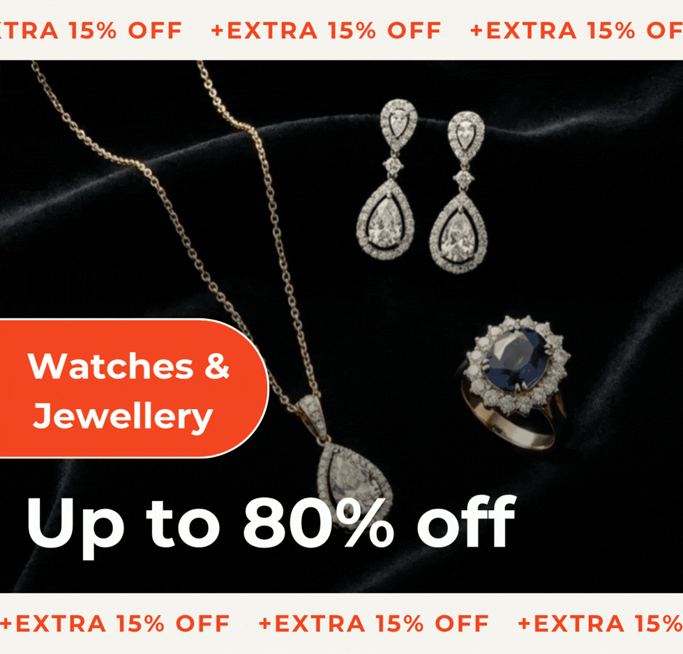 EMAIL EXCLUSIVE EXTRA 15% OFF WATCHES & JEWELLERY