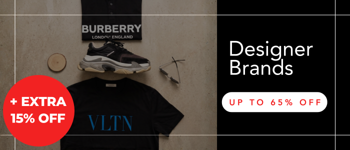 UP TO 65% OFF DESIGNER BRANDS + EXTRA 15% OFF
