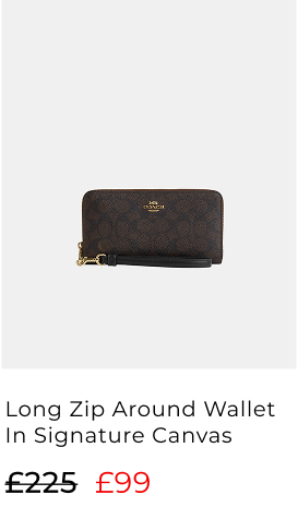 Long Zip Around Wallet in Signature Canvas