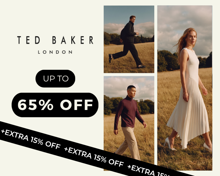 UP TO 65% OFF TED BAKER + EXTRA 15% OFF WITH CODE OCT15