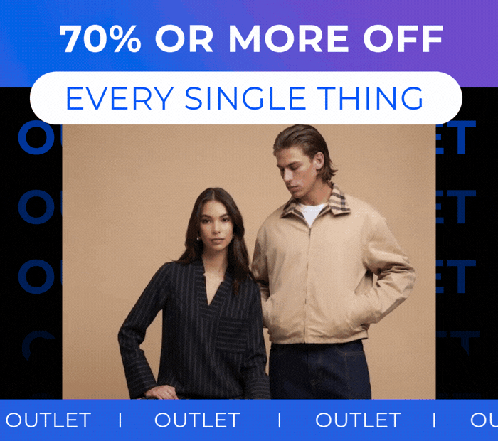 OUTLET 70% & OVER OFF