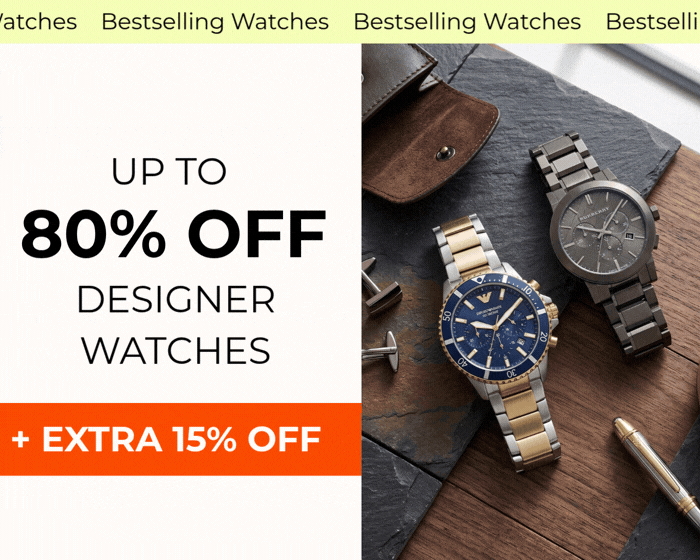 UP TO 80% OFF DESIGNER WATCHES +EXTRA 15% OFF CODE:PAYDAY15