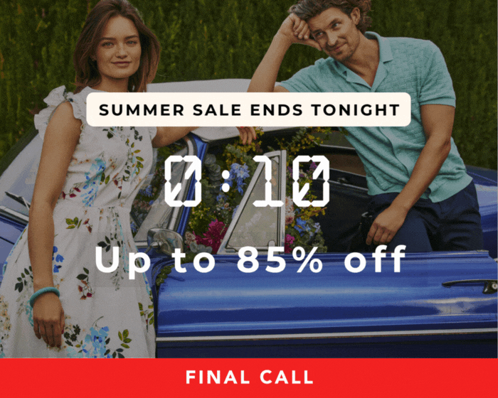 SUMMER SALE ENDS TONIGHT UP TO 85% OFF FINAL CALL
