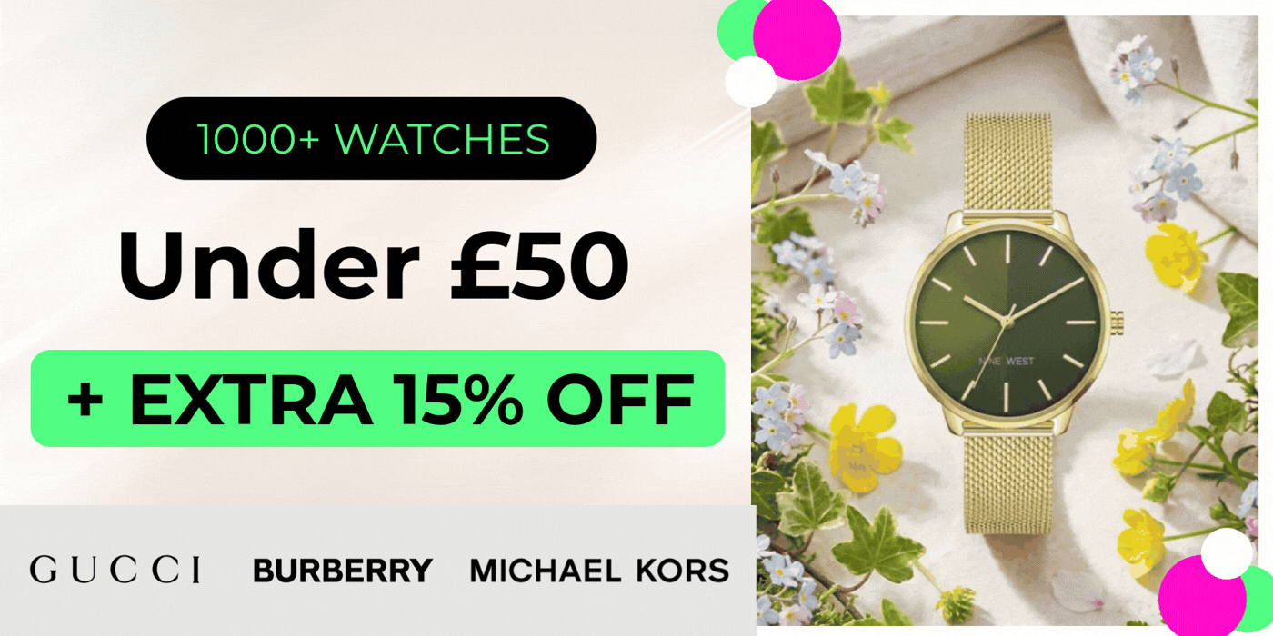 1000+ WATCHES UNDER £50 +15% OFF
