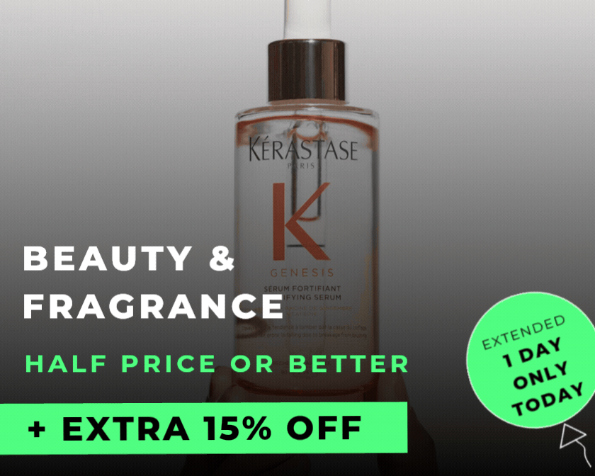 BEAUTY & FRAGRANCE HALF PRICE OR BETTER + EXTRA 15% OFF CODE: BDAY15