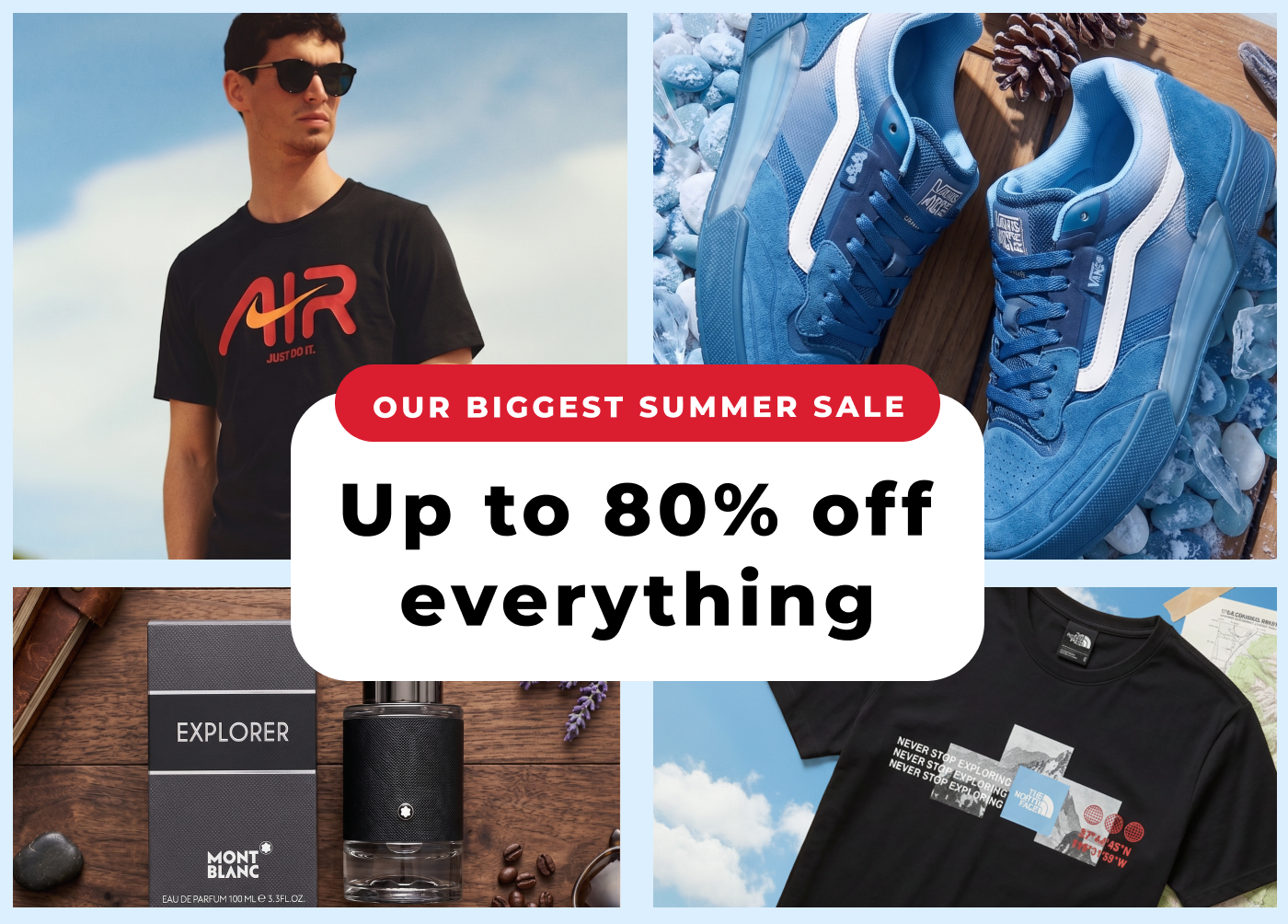 OUR BIGGEST SUMMER SALE UP TO 80% OFF EVERYTHING 