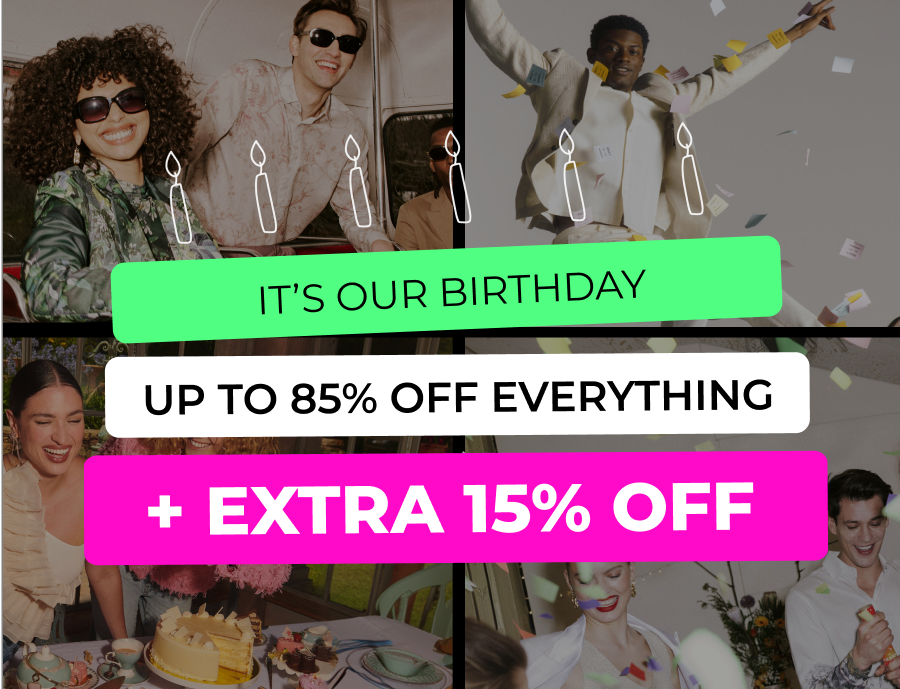 UP TO 85% OFF EVERYTHING + EXTRA 15% OFF UDE CODE : BDAY15
