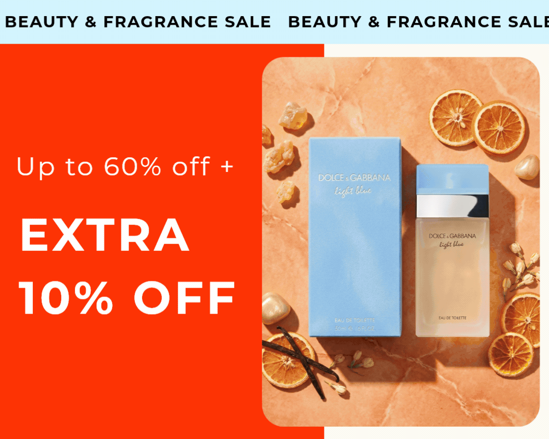 UP TO 60% OFF BEAUTY & FRAGRANCE SALE +EXTRA 10% OFF CODE: MAY10