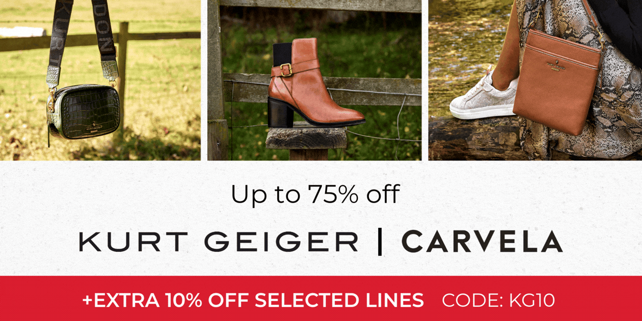 KURT GEIGER & CARVELA 100+ NEW STYLES +EXTRA 10% OFF CODE: KG10