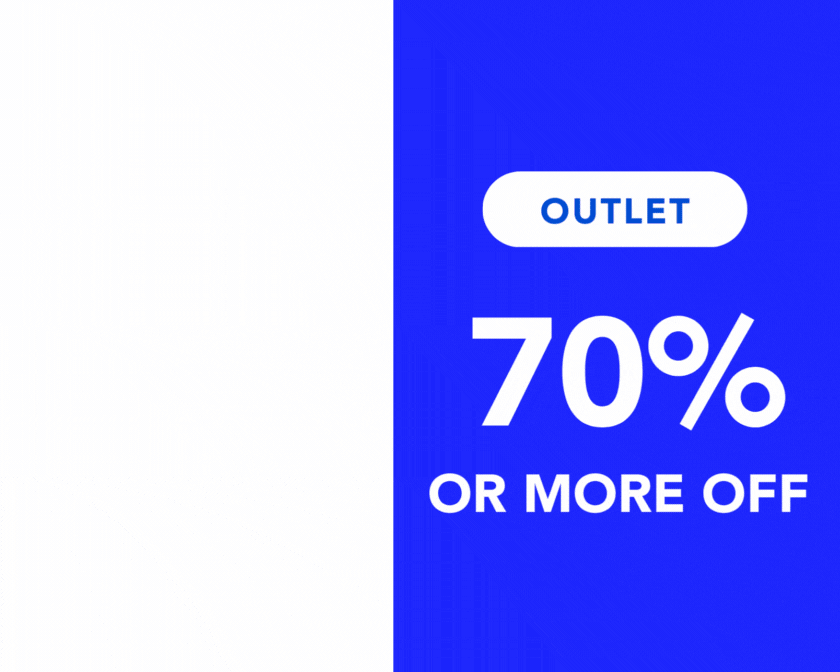 OUTLET 70% OR MORE OFF