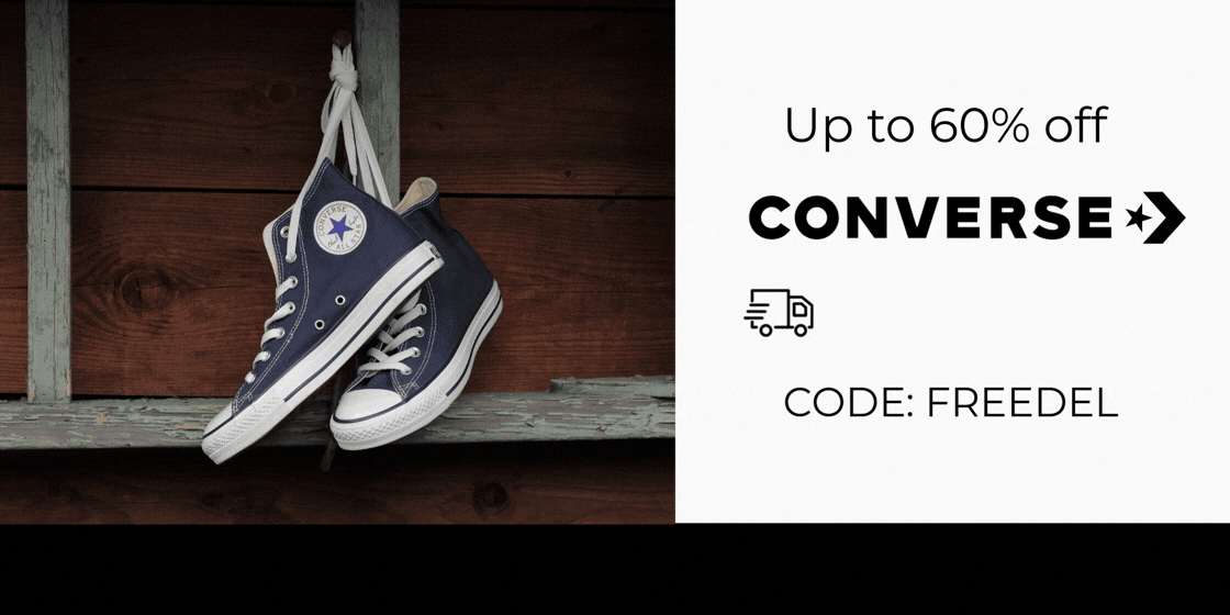up to 60% off converse free delivery code:freedel