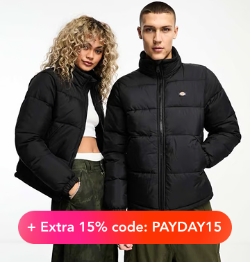"700+ NEW IN COATS & JACKETS +15% OFF USE CODE: PAYDAY15"