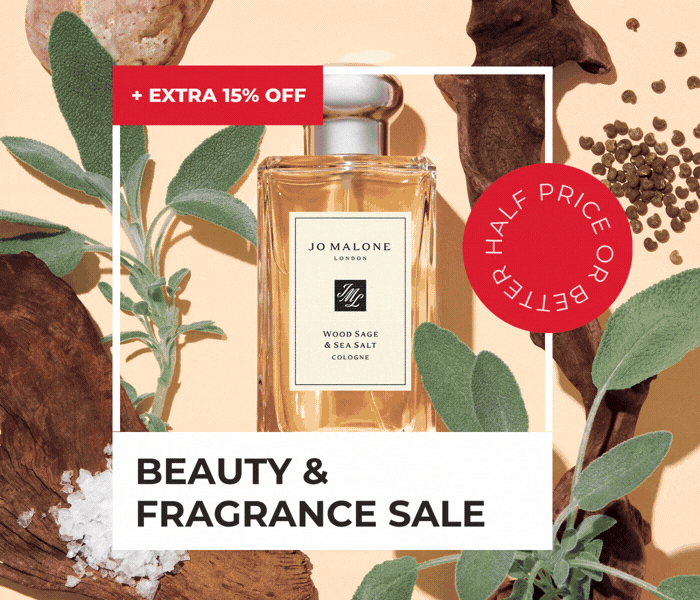 HALF PRICE OR BETTER BEAUTY & FRAGRANCE + EXTRA 15% OFF