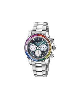 GV2 9922 Men's Scuderia Swiss Quartz Multifunction Chrono Leather Watch
