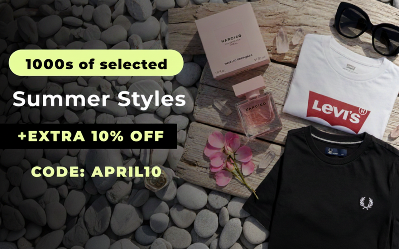 EMAIL EXCLUSIVE UP TO 80% OFF SUMMER STYLES +EXTRA 10% OFF 1000S OF SELECTED LINES CODE: APRIL10 SHOP BEFORE EVERYONE ELSE 